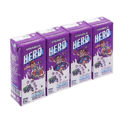 Sữa trái cây Hero vị kẹo nho Vinamilk 180ml