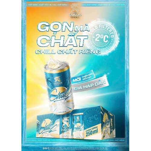 BIA LON SÀI GÒN CHILL 250ml