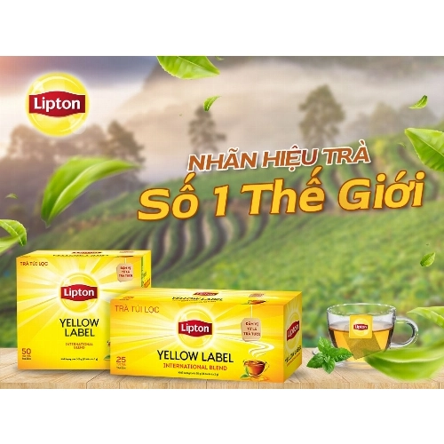 Trà Lipton vàng hộp 50g (25 túi x 2g)