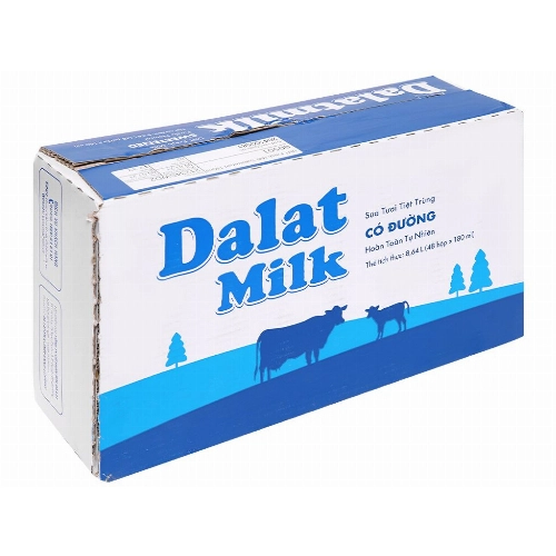 Sữa tươi tiệt trùng có đường Dalat Milk 180ml
